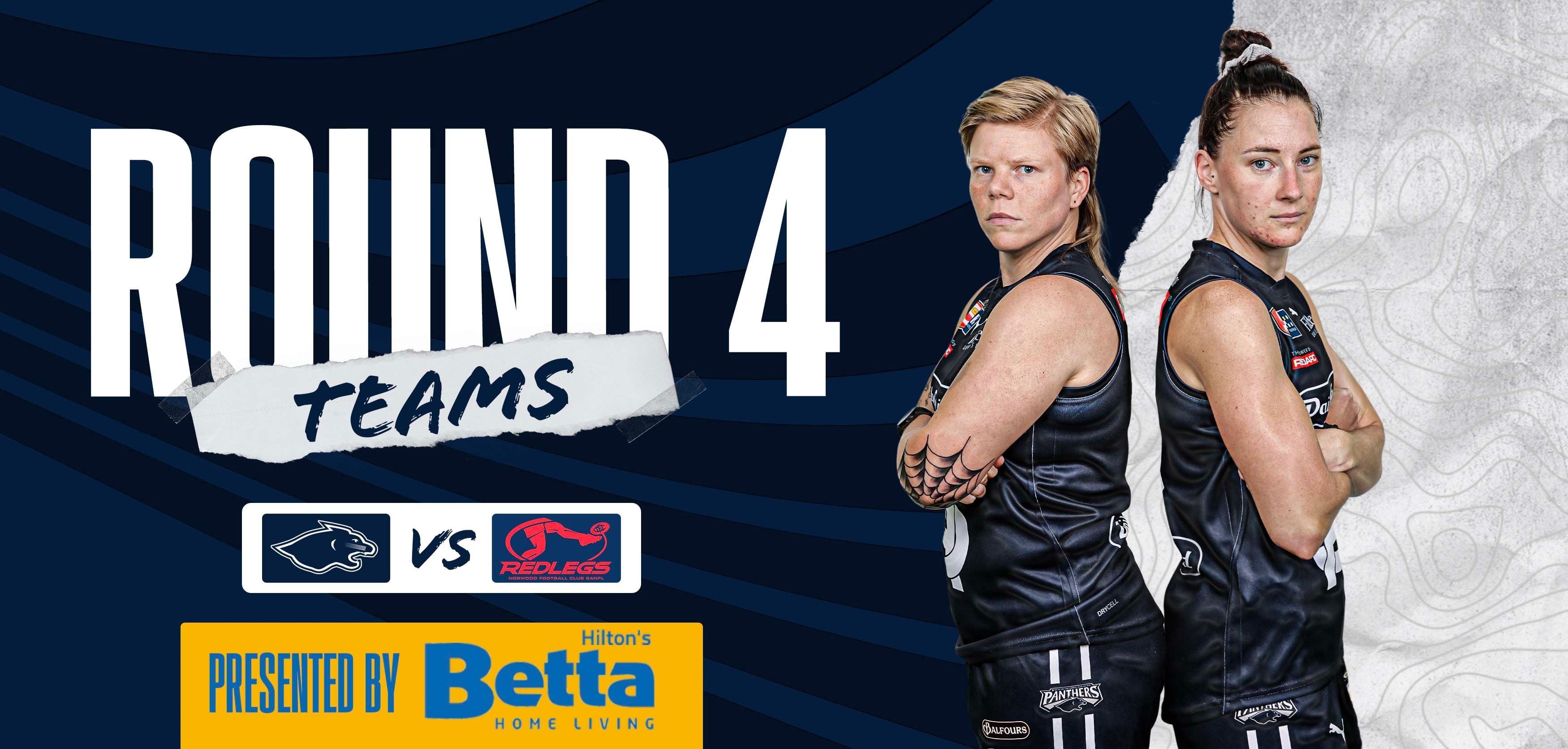 BETTA Teams Selection: SANFLW Round 4 v Norwood BETTA Teams Selection: SANFLW Round 4 v Norwood